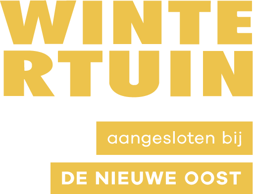 Logo Wintertuin met subtitel Aangesloten bij De Nieuwe Oost